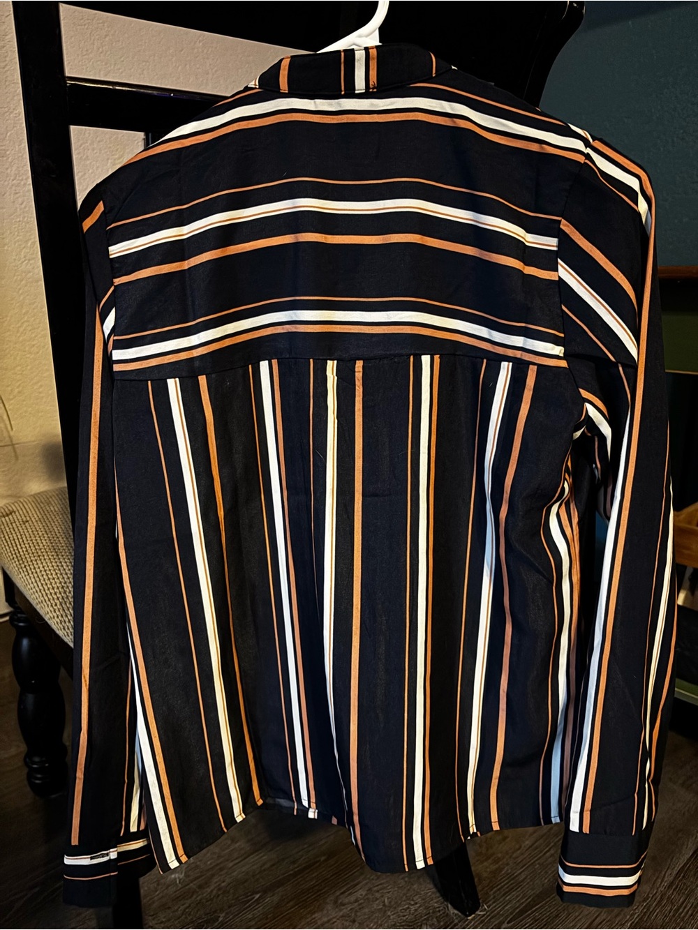 LUCCA Stripped Ruffled Blouse Small - Picture 2 of 3
